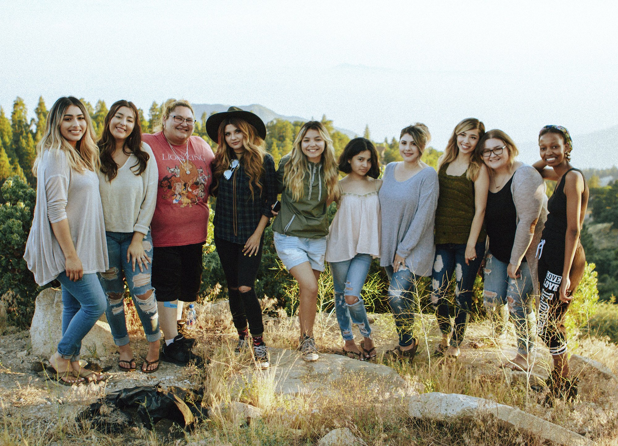 Group of coworkers standing in the outdoors